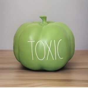 Rae Dunn “TOXIC’  Green Pumpkin Halloween Farmhouse-style Decor Medium